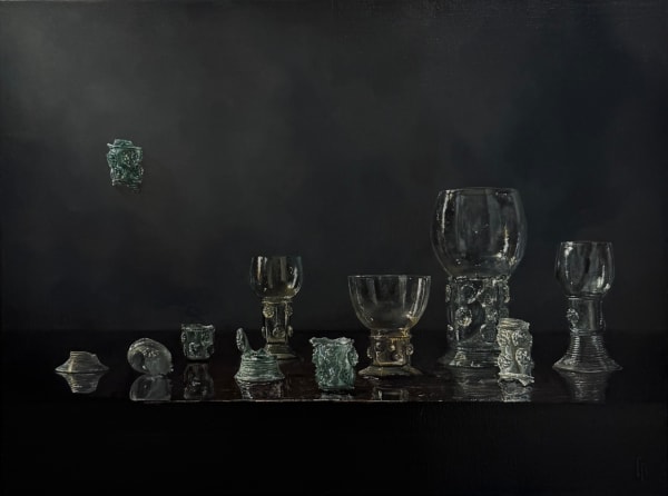 Thomas van Dun, Vanitas II (Roemerglazen), 2025
