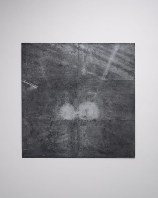 Dimitris Tampakis, Emerald signal the green on black, 2025