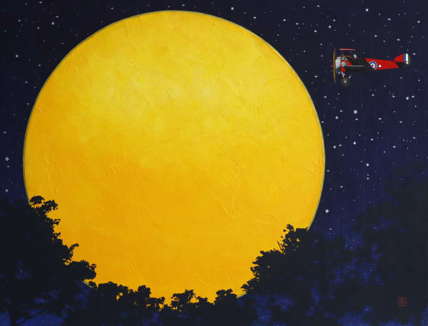 남재현 달빛 여행 떠나기, 2025 장지에 채색 40.9 x 53 cm