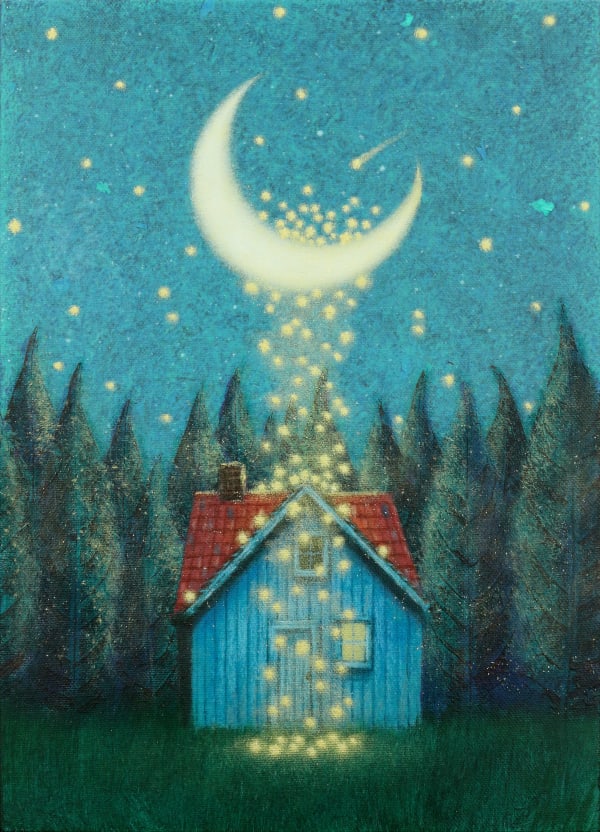 김성윤 Moonrain(2526), 2025 Acrylic on canvas 24.2 x 33.4 cm