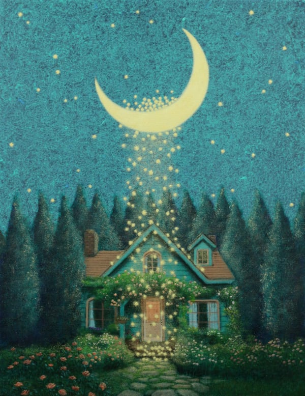김성윤 Moonrain-Garden(2508), 2025 acrylic on canvas 40.9 x 53 cm