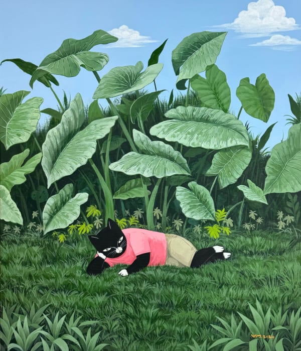 박영미 시간잡기2, 2024 Gouache on canvas 45.5 x 53 cm