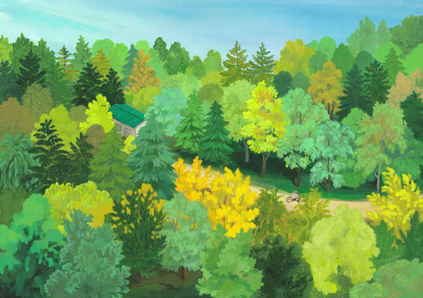 KYENAM 숲으로 (To the Forest), 2020 acrylic on paper 36 cm x 51cm