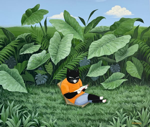 박영미 시간잡기3, 2024 Gouache on canvas 53 x 45,5 cm