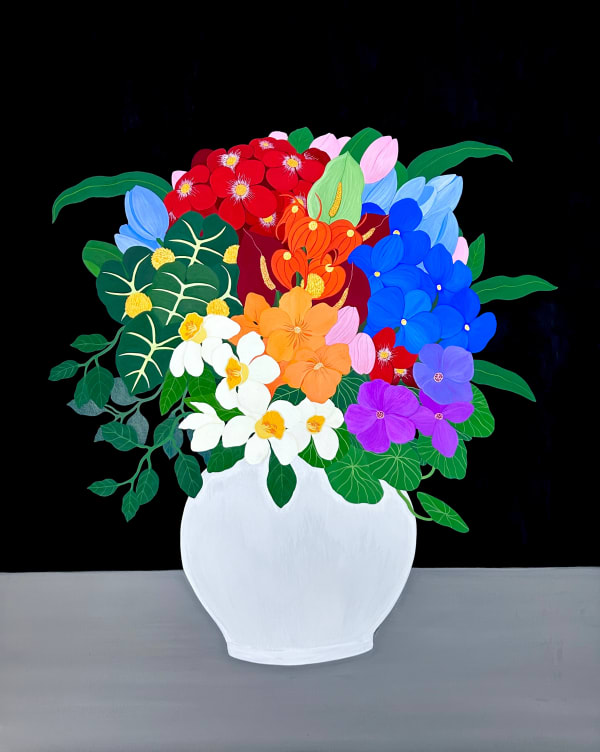 Rosie Park Bouquet, 2024 Gouache on arches mounted on wood panel 92 cm x 72 cm