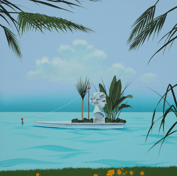 황다연 Good day_9, 2023 Acrylic gouache on canvas 26.9 x 26.8 cm