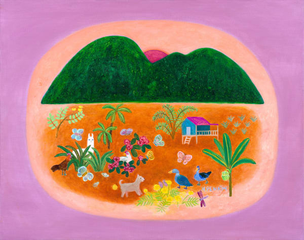 Kyenam 흙냄새 풀냄새 나는, 2024 acrylic on canvas 72.7 cm x 90.9 cm