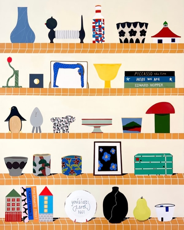 Rosie Park Dialogue among Things , 2025 Mixed media on arches mounted on wood panel 100 x 80.3 cm