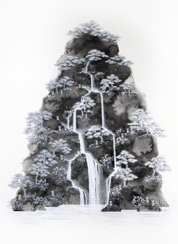 하리보도70 (HARIBO Island 70), 2024 장지에 혼합재료 72.7 x 53 cm