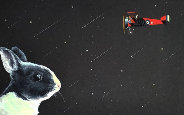 NAM JEA HYUN 별똥별 여행, 2023 장지에 채색, 자개 53 cm x 33.4 cm