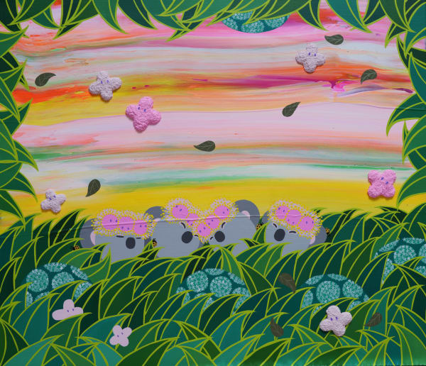 릴리 Small satisfaction 444_Present, 2025 Acrylic gouache on canvas 53 x 45.5 cm