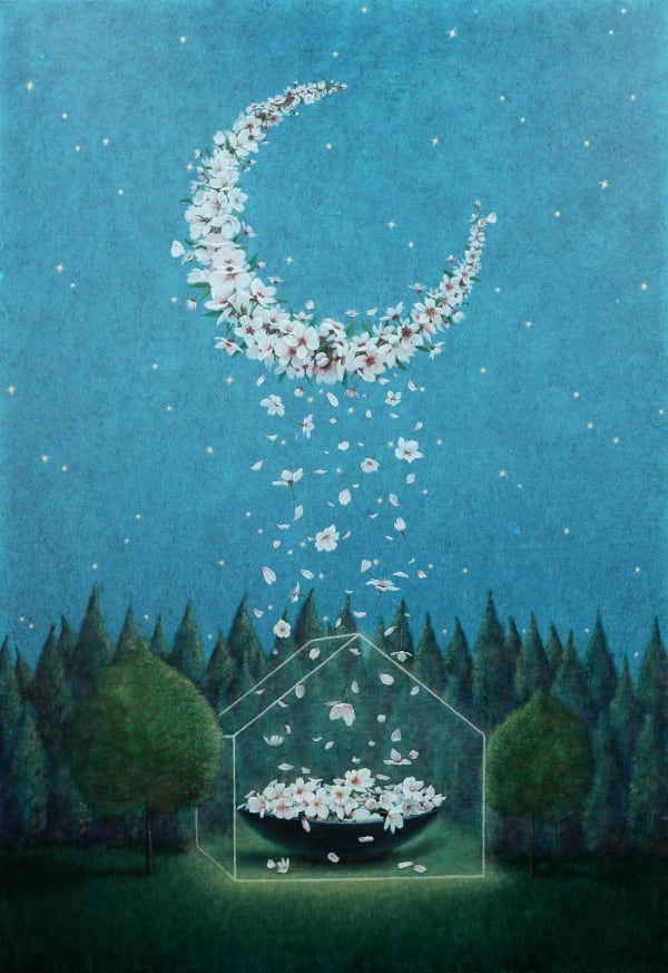 김성윤 Flowerrain(2533), 2025 Acrylic on canvas 80.3 x 116.8 cm