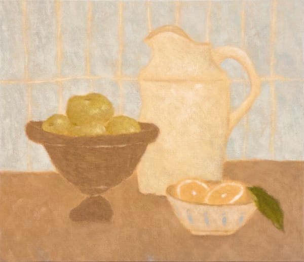 키츠 kits 아침을 머금은 풍경, 2024 acrylic on canvas 45.5 x 53 cm