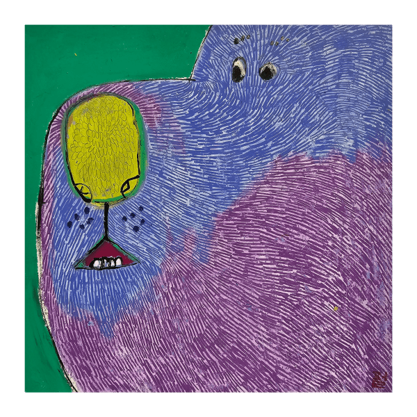 김펄 곰, 2023 종이에 혼합재료 20 x 20 cm