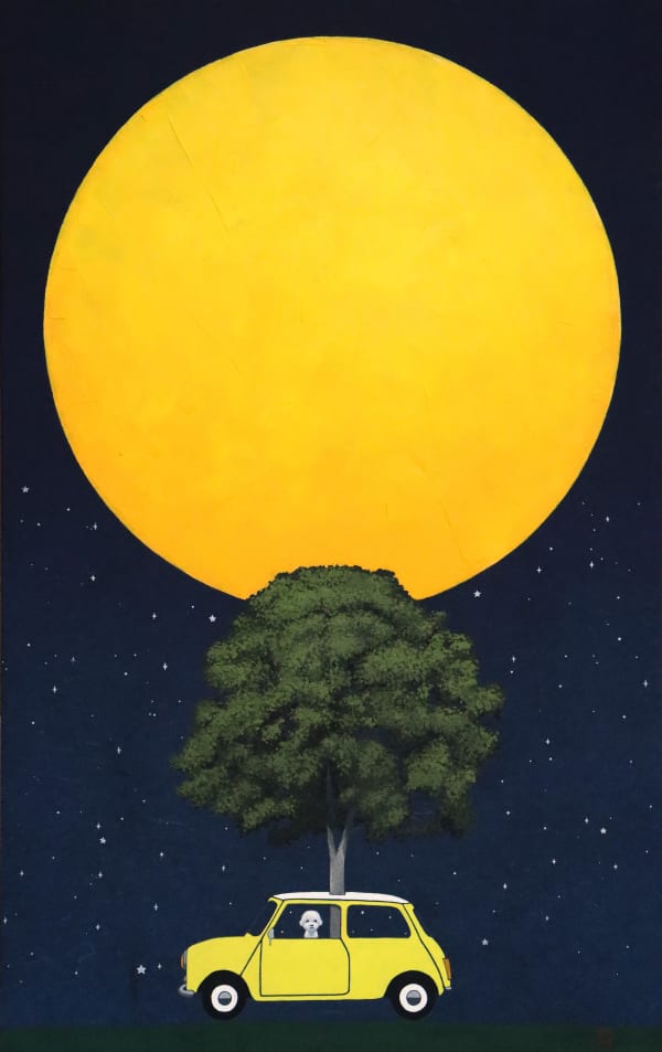 JEA HYUN NAM 달빛별빛 여행떠나기, 2024 장지에 채색 53 x 33.4 cm