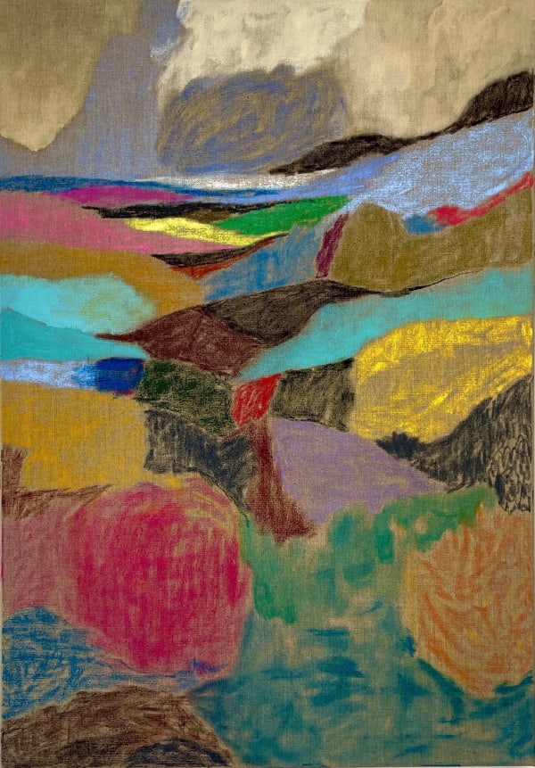 Jan Sebastian Koch Akureyri, 2024 Egg Tempera on Linen 100 x 70 cm