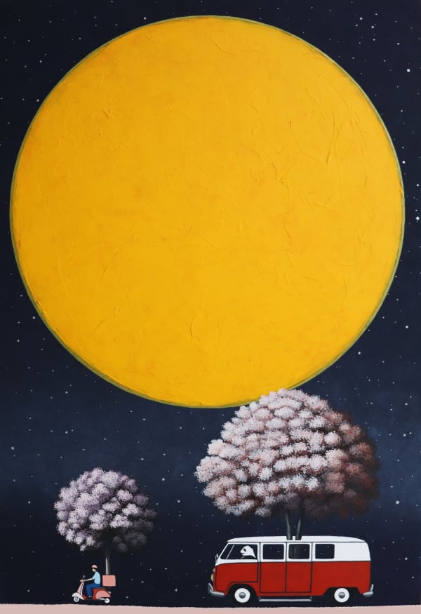 남재현 달빛 별빛 여행 떠나기, 2025 장지에 채색 72.7 x 53 cm