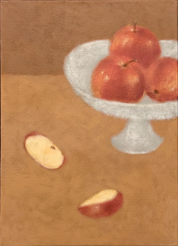 키츠 kits 동틀녘의 사과, 2024 acrylic on canvas 33.4 x 24.2 cm