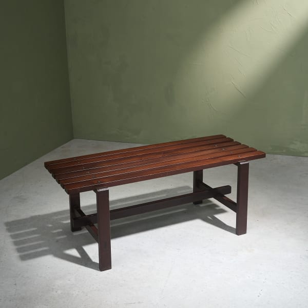 Bench or Sidetable in Solid Teak, Italy, Late 1950s