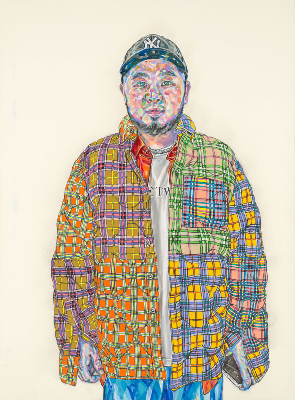 曲家瑞 Kristycharay 三角 Mr. Triangle, 2021 壓克力顏料/畫布 Acrylic on canvas 59 1/8 x 43 1/4 in 150.2 x 109.7 cm