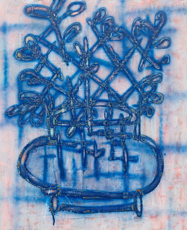 劉文豪 LIU Wen Hao 故障檢測 2 Troubleshoot 2, 2022 壓克力顏料、噴漆/畫布 Acrylic and spray print on canvas 25 5/8 x 20 7/8 in 65 x 53 cm