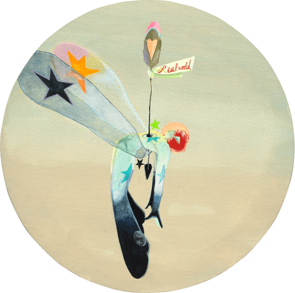 李冠王真 LIKUANZHEN 夢幻滅 Message from the Real World , 2024 壓克力顏料／畫布 Acrylic on canvas 30 x 30 cm