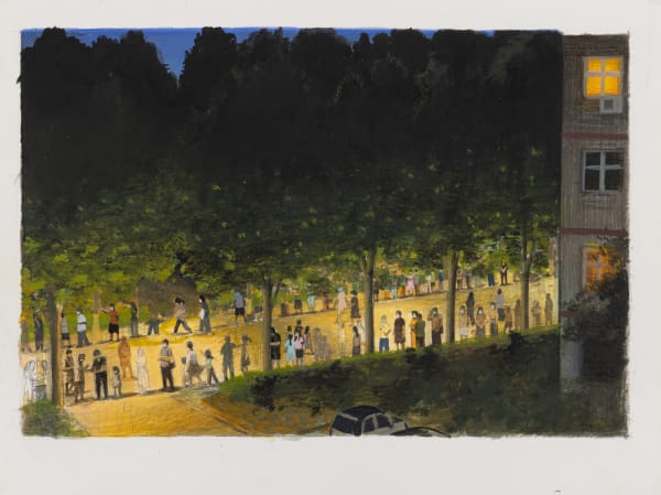 张安 ZHANG An, 某个夜晚(草图) Evening (drawing), 2022