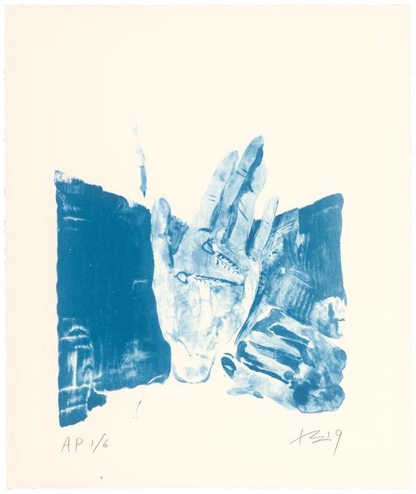 刘小东 LIU Xiaodong, 红孩儿戴耳环1 Hong Hai'er Putting in Earrings 1, 2019