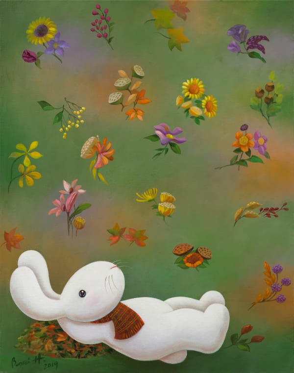 黃本蕊 Benrei HUANG 一樣風景兩季心情:秋天 Mood board: Autumn, 2019 壓克力顏料/畫布 Acrylic on canvas 28 x 22 1/8 in 71 x 56 cm