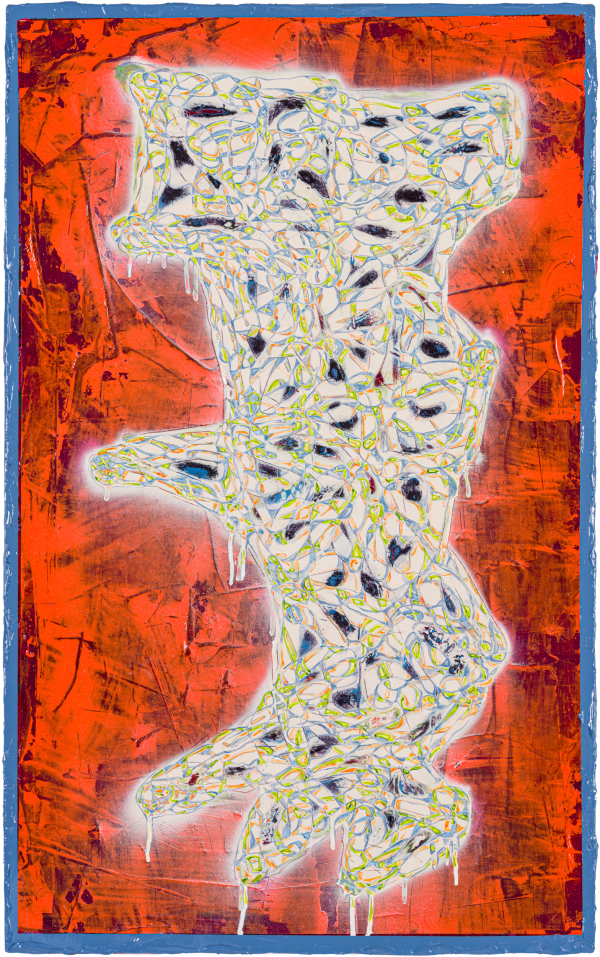 劉文豪 LIU Wen Hao 連連看 IV Connect The Dots IV, 2024 壓克力顏料、噴漆/畫布 Acrylic and spray paint on canvas 90 x 56 cm