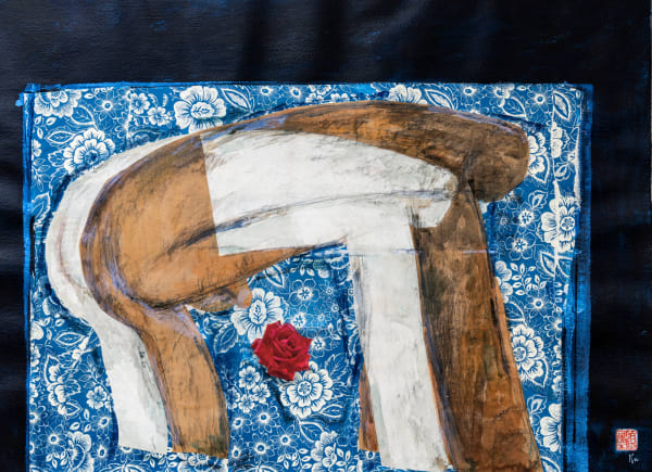 顧福生 Fu-Sheng KU 配合 Coordinated Partners, 1995 綜合媒材／紙 Mixed media on paper 22 1/8 x 29 7/8 in 56 x 76 cm