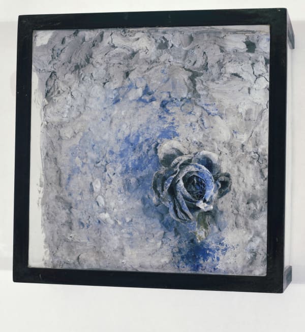 司徒強 SZETO Keung 舍利 4 Sacred Relics 4, 2009 壓克力顏料、染料、複合媒材、水泥、鋼 Acrylic, pigment, mixed media, concrete and steel 12 1/4 x 12 1/4 x 6 1/8 in 31.1 x 31.1 x 15.5 cm