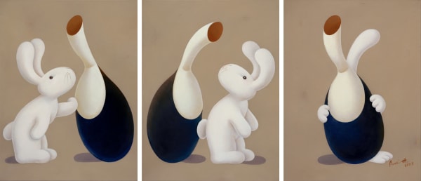 黃本蕊 Benrei HUANG, 擁抱吧！今夜！ Embrace! With your one ear and my one ear, we become one, 2023