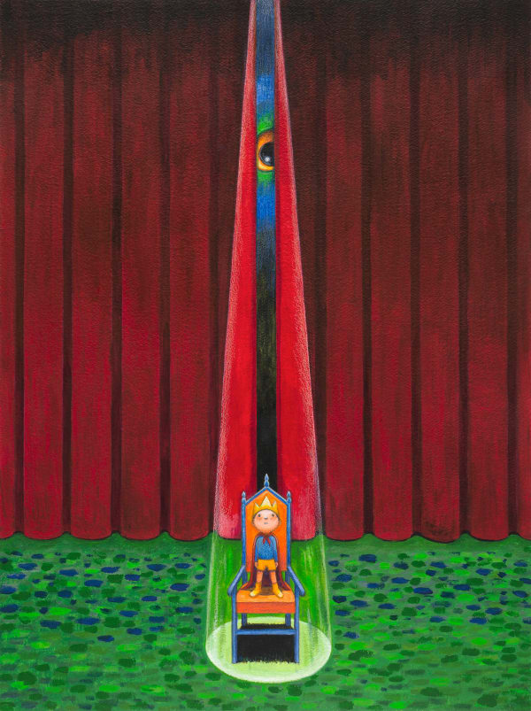 幾米 Jimmy Liao 小王子的寶座-1 The Throne of the Little Prince-1, 2022 壓克力顏料／紙 Acrylic on paper 76 x 56 cm