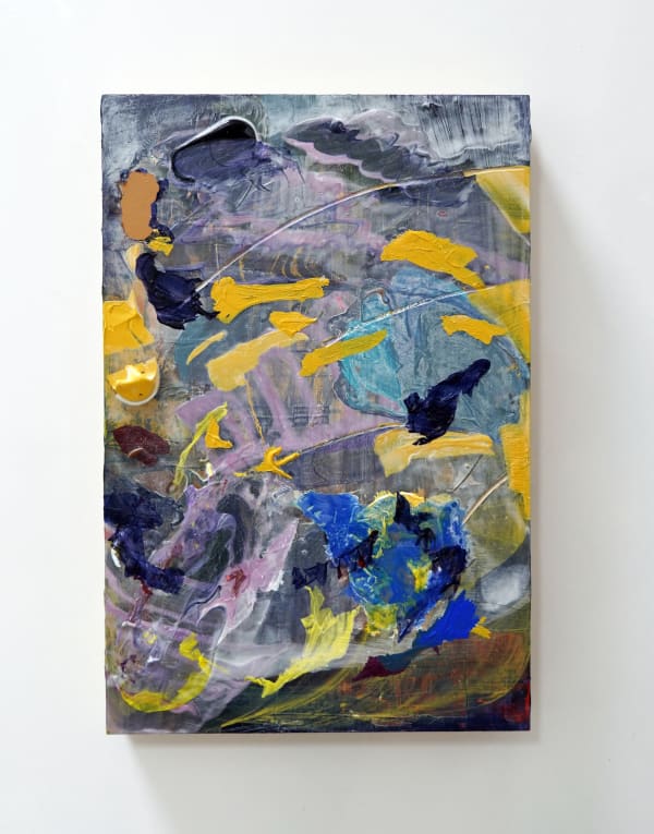 龔寶稜 Pao-Leng KUNG 軟風 Light Air, 2023 壓克力顏料 / 油氈板 Acrylic on linoleum block 22.8 x 15.3 x 2.7 cm