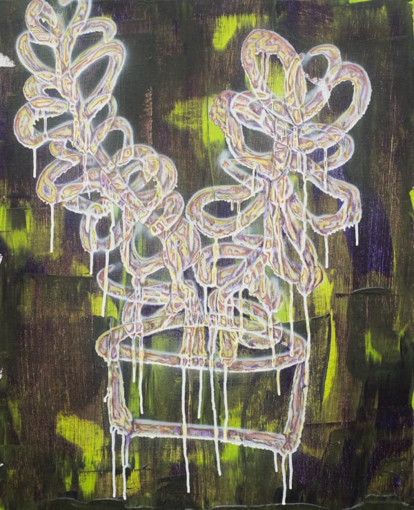 劉文豪 LIU Wen Hao 常青 3 Evergreen 3, 2022 壓克力顏料、噴漆/畫布 Acrylic and spray print on canvas 25 5/8 x 20 7/8 in 65 x 53 cm