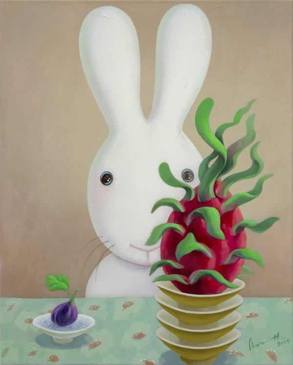 黃本蕊 Benrei HUANG 恕我直言 With all due respect, 2024 壓克力顏料／畫布 Acrylic on canvas 76.5 x 61 cm