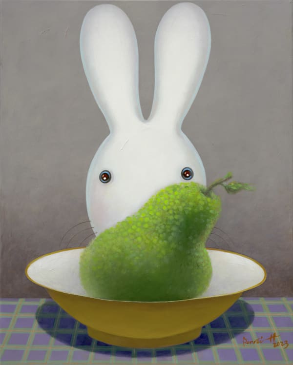 黃本蕊 Benrei HUANG 視力測驗 Vision test, 2023 壓克力顏料／畫布 Acrylic on canvas 76.5 x 61 cm