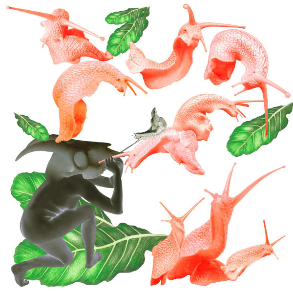 劉世芬 LIU Shih-Fen 〈穆勒氏花園——羊走迷〉局部1 Műllerian's Garden Sheep Wandering, 2013 色鉛筆素描結合數位影像/輸出於紙上(鋁板裱褙) Color pencil sketches combined with digital image, print on paper, mounting on dibond 15 3/4 x 15 3/4 in, 3 Ed. + 1 A.P. 40 x 40 cm, 3 Ed. + 1 A.P.