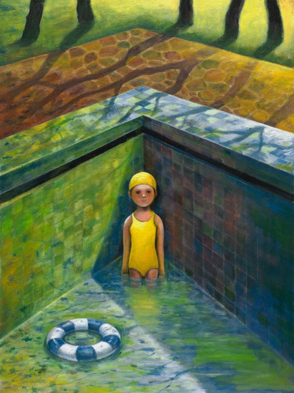 幾米 Jimmy Liao 你想游泳嗎 Do You Wanna Go for a Swim, 2023 油彩/紙 Oil on paper 76.5 x 57 cm