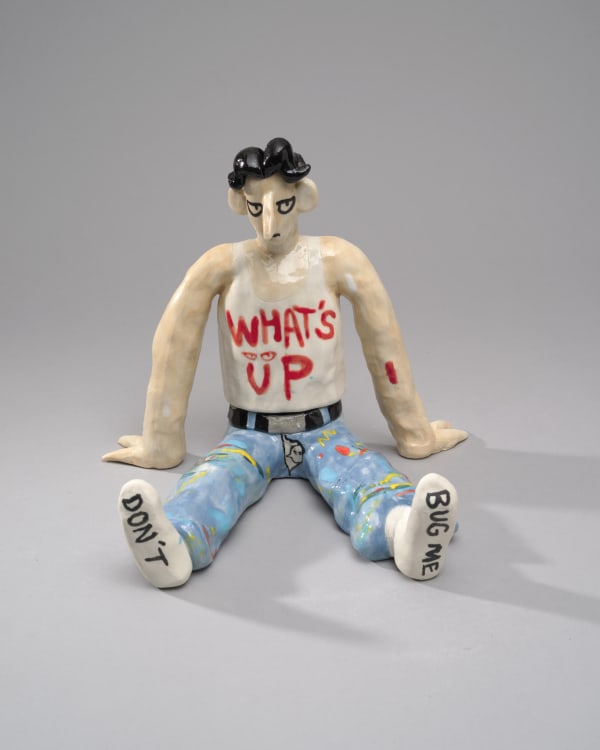 桑拿大可 Sangna Take 放空的男子-1 Man In a Daze No.1, 2023 陶瓷、化妝土、釉 Clay, engobe, glaze 21 x 20 x 24 cm