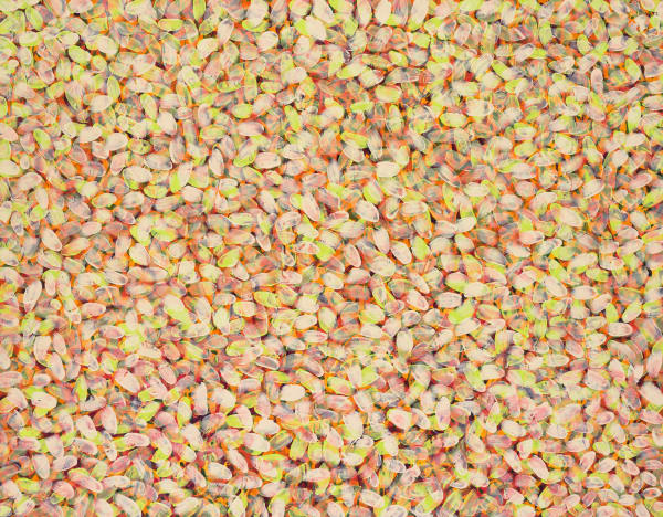 王玫玲 Mei Ling WANG 翠 Emerald, 2018 壓克力顏料、批土/畫布 Acrylic and putty on canvas 35 7/8 x 45 7/8 in 91 x 116.5 cm