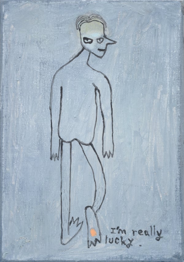 桑拿大可 Sangna Take 我真的很幸運 I'm Really Lucky , 2024 壓克力顏料/畫布 Acrylic on canvas 30 x 21 cm