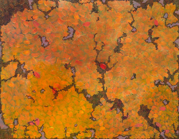 王玫玲 Mei Ling WANG 金色年華 Golden Age, 2017 壓克力顏料、批土/畫布 Acrylic and putty on canvas 35 7/8 x 45 7/8 in 91 x 116.5 cm