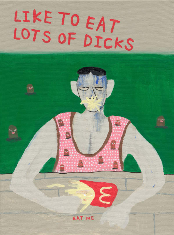 桑拿大可 Sangna Take Pokemon x Bottega Veneta-地鼠 Pokemon x Bottega Veneta-Diglett, 2022 壓克力顏料／畫布 Acrylic on canvas 15 3/4 x 11 3/4 in 40 x 30 cm