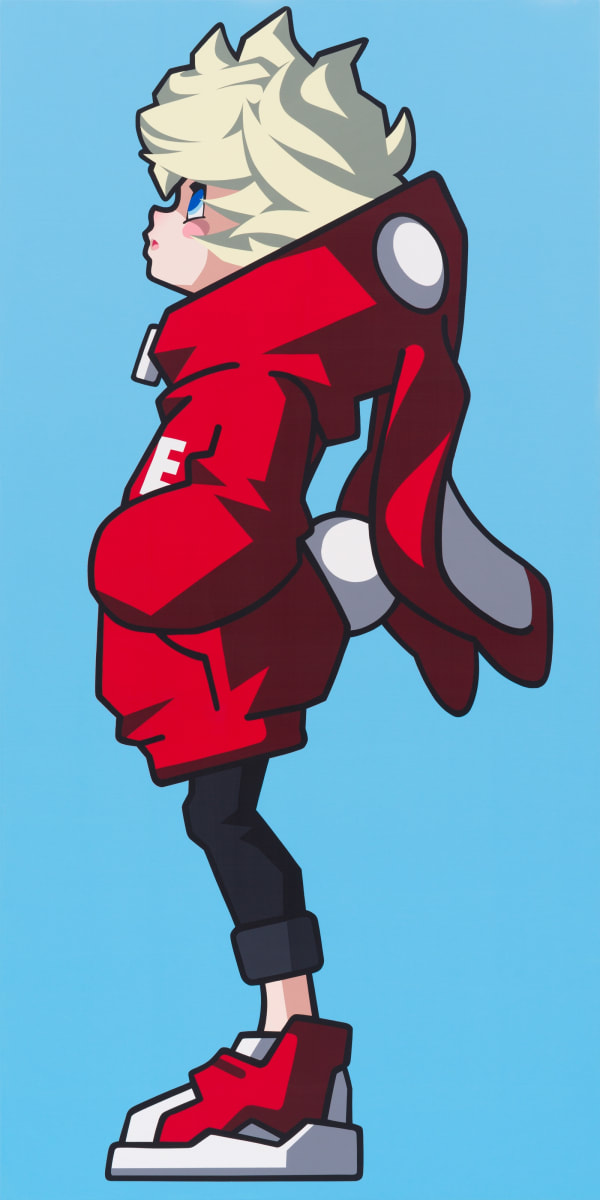 松浦浩之 Hiroyuki MATSUURA "PICTO" Windy Bunny, 2022 壓克力顏料/畫布 Acrylic on canvas 162 x 81 cm