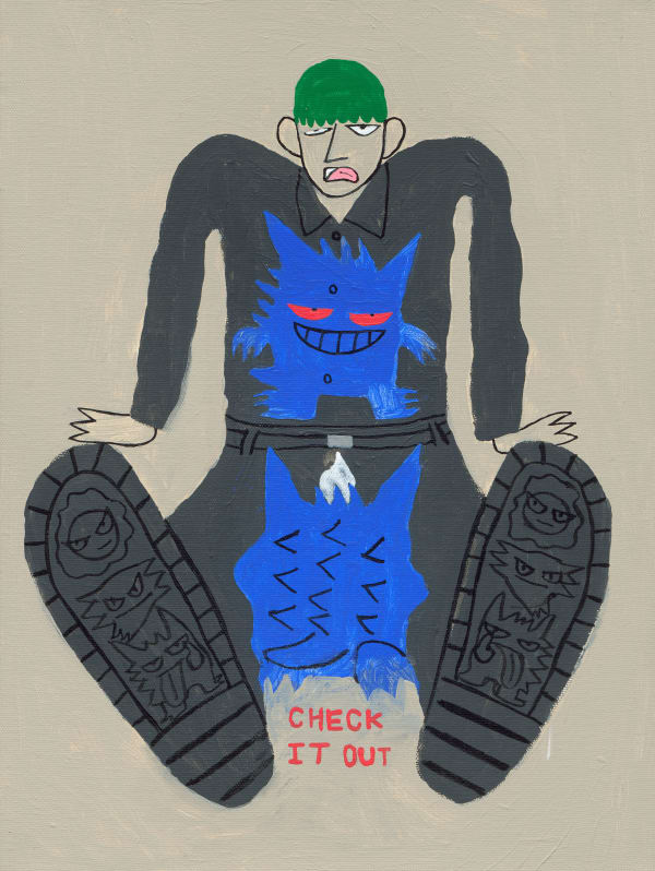 桑拿大可 Sangna Take Pokemon x Bottega Veneta-耿鬼 Pokemon x Bottega Veneta-Gengar, 2022 壓克力顏料／畫布 Acrylic on canvas 15 3/4 x 11 3/4 in 40 x 30 cm