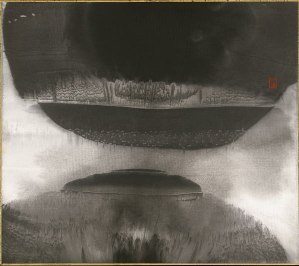 李安成 Lee An-cheng 無題山水 Untitled (Landscape) , c. 1999-2000s 水墨/畫宣板 Ink on paperboard 9 1/2 x 10 5/8 in 24 x 27 cm