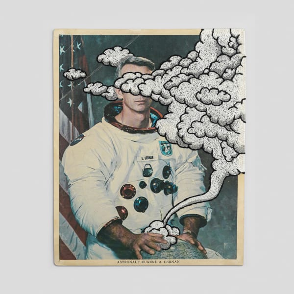 劉正堃 Abei LIU, 亂入系列- Print of American Astronaut Eugene Andrew Cernan, 2025