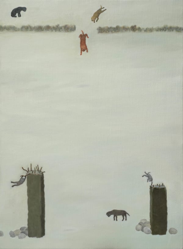 蘇旺伸SU Wong-shen 犬之田 Field of Dogs, 2019 油彩/畫布 Oil on canvas 33 1/2 x 24 3/8 in 85 x 62 cm